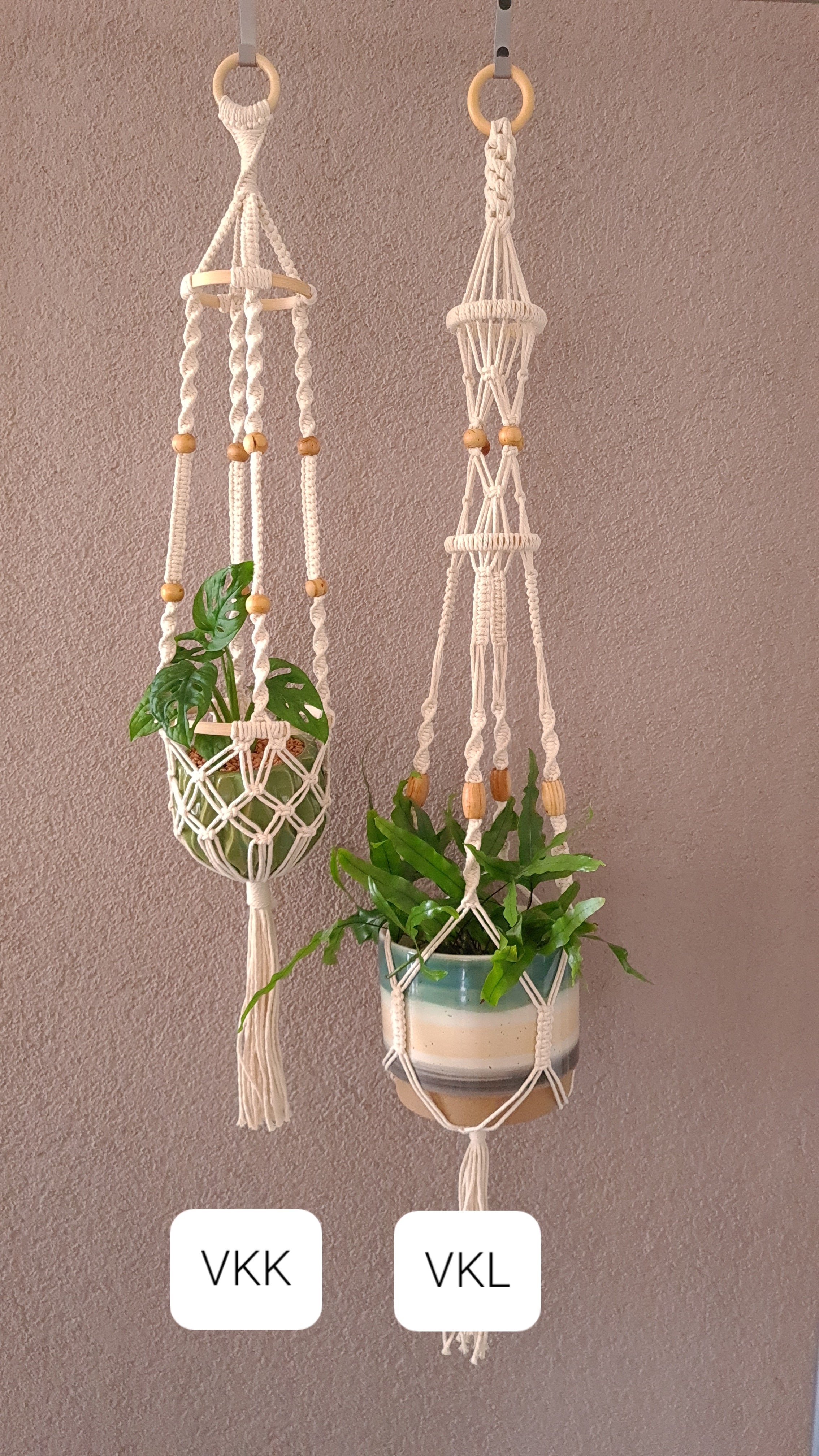 VINTAGE Blumenampel 60er 70er Hängeampel Pflanzenhänger Fensterdekoration Boho Makramee Hänger für Zimmerpflanzen retro 80er dekoration