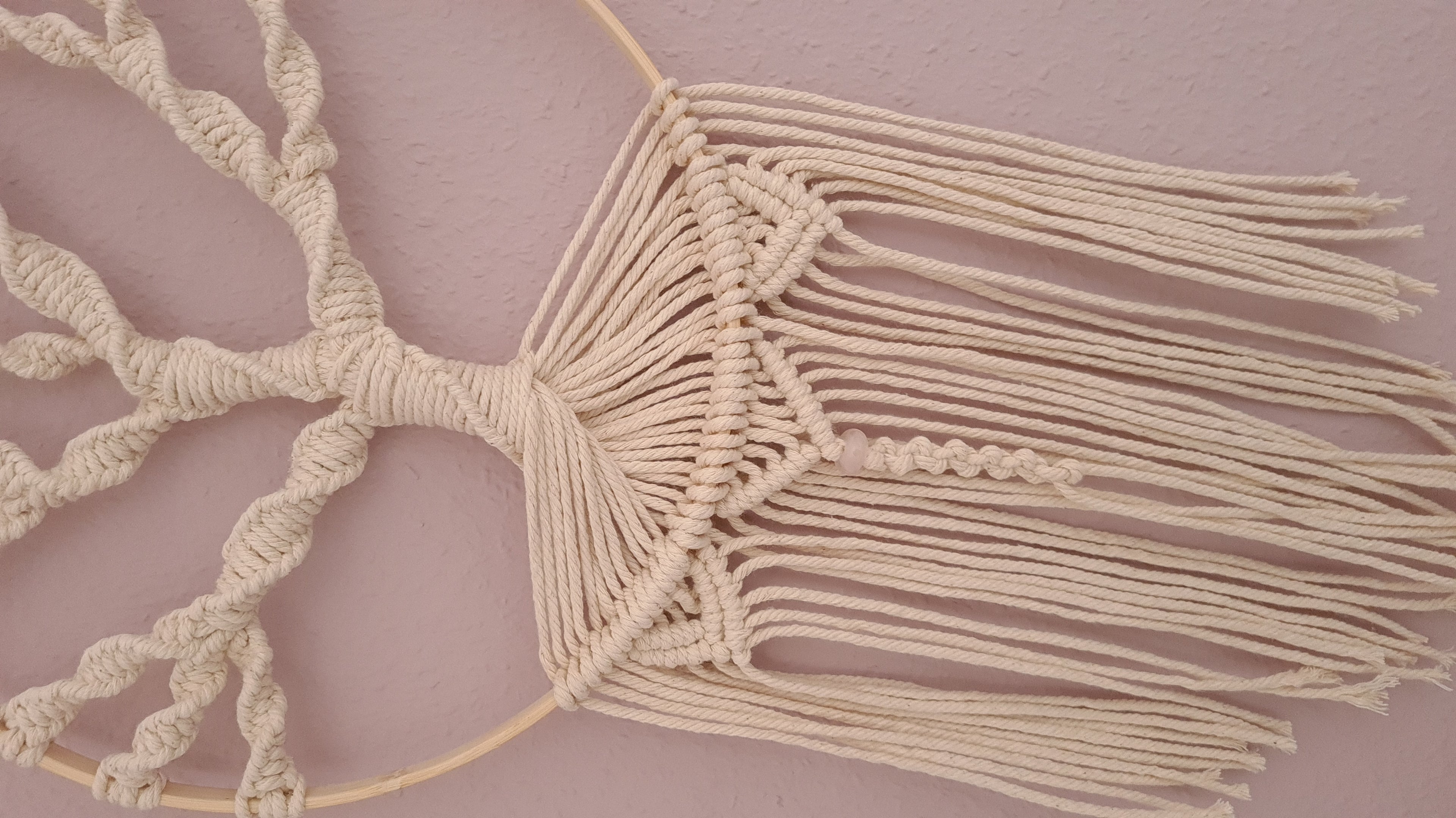 Baum des Leben Makramee Macrame Rund Wandbehang  Stoffdekoration an die Wand Kreis Baumwolle Boho zum aufhängen  Wanddekoration