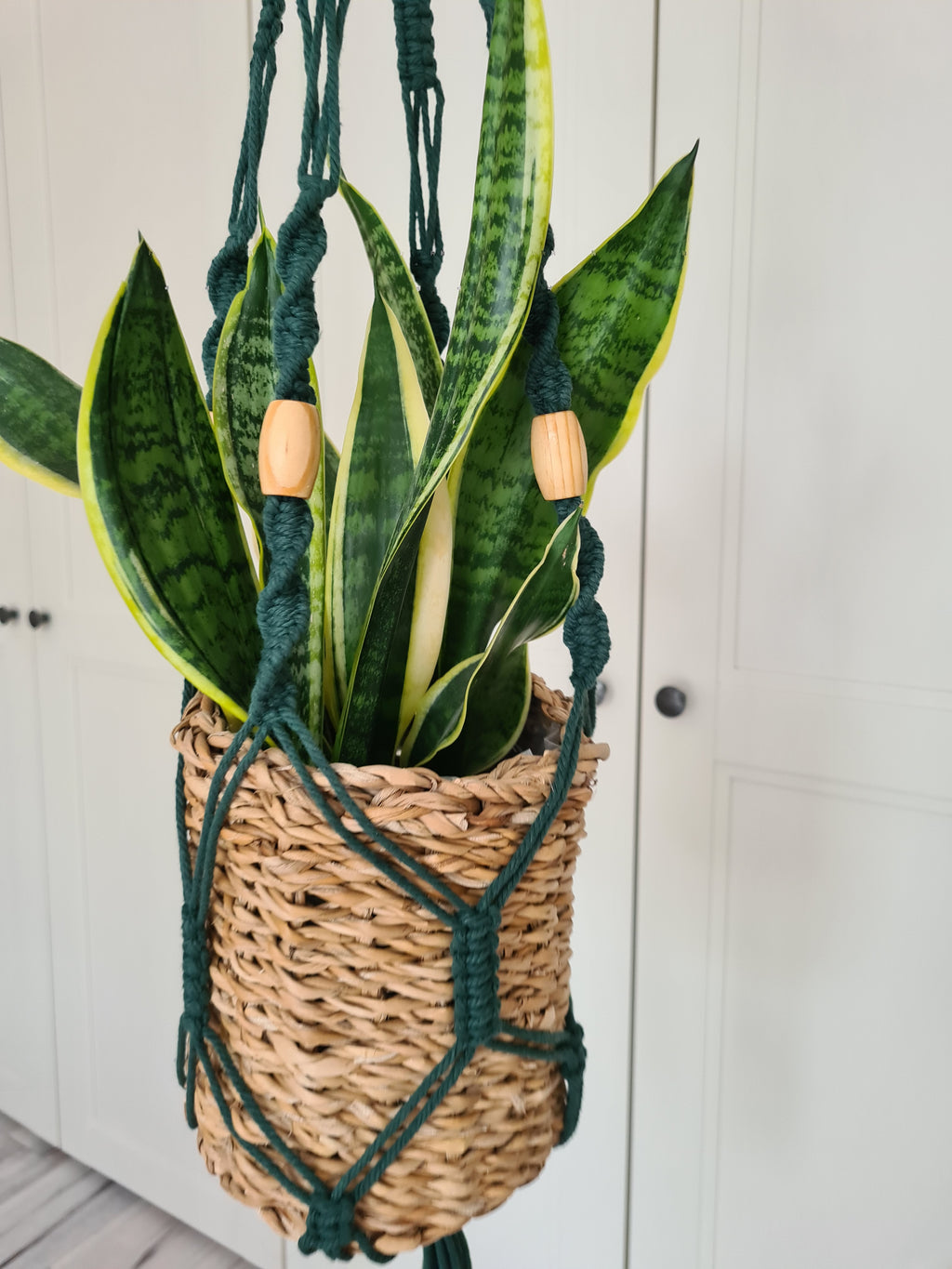 VINTAGE Blumenampel 60er 70er Hängeampel Pflanzenhänger Fensterdekoration Boho Makramee Hänger für Zimmerpflanzen retro 80er dekoration